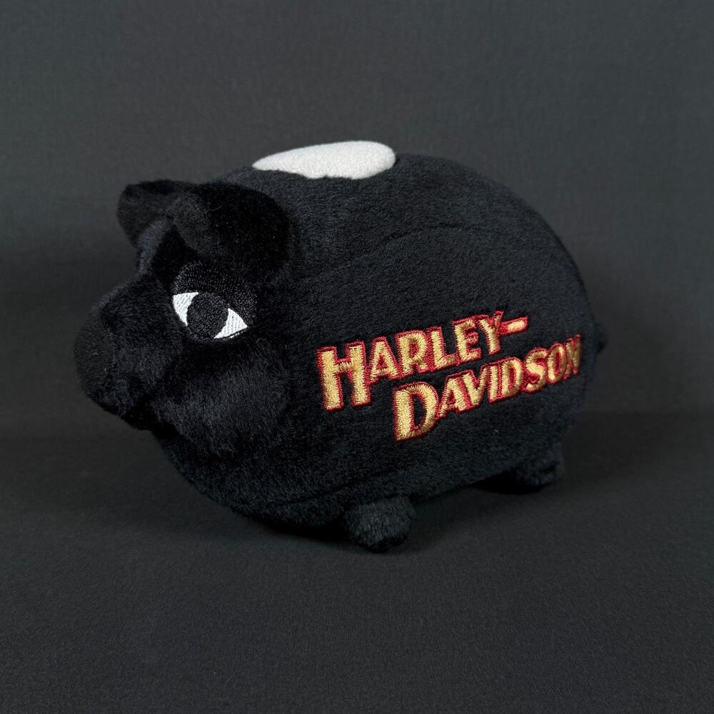 2000 Harley Davidson Official Licensed Product Dog Toy Squeaker Black Pig